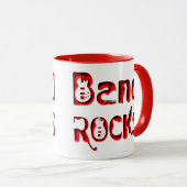 Red Band Rocks in het rood Mok (Voorkant rechts)