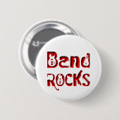Red Band Rocks in het rood Ronde Button 5,7 Cm (Voorkant /achterkant)