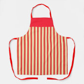 Red Band Stripe Kitchen Chef  Schort (Voorkant)
