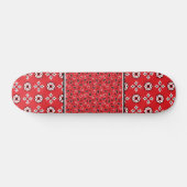 Red Bandana Boho Print Persoonlijk Skateboard (Horizontaal)