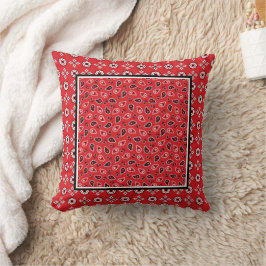 Red Bandana Boho Prints Kussen