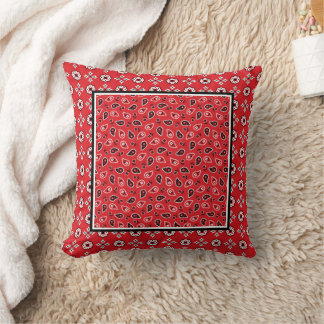 Red Bandana Boho Prints Kussen