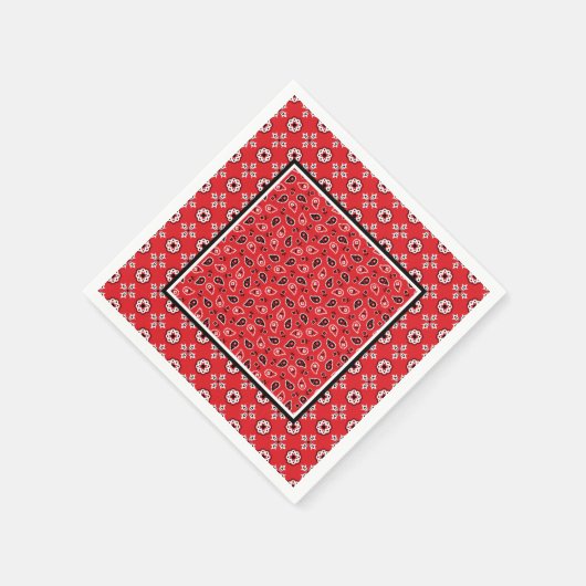 Red Bandana Boho Prints Servet (Hoek)