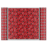 Red Bandana Boho Prints Snijplank (Voorkant)