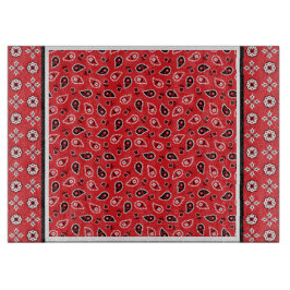 Red Bandana Boho Prints Snijplank