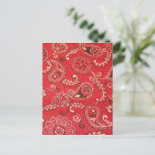 Red Bandana Briefkaart (Staand voorkant)