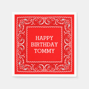 Red Bandana   cocktailservet Servet