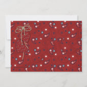 Red Bandana Cowboy Baby shower Kaart (Achterkant)