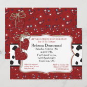 Red Bandana Cowboy Baby shower Kaart (Voorkant / Achterkant)