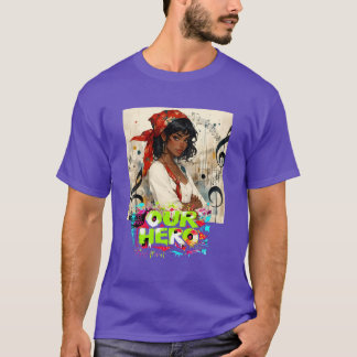 Red Bandana Girl Music Concert Our Hero T-shirt
