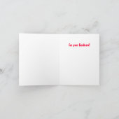 Red Bandana Hartelijk dank Bedankkaart (Binnen)