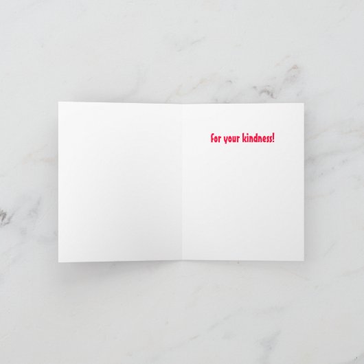 Red Bandana Hartelijk dank Bedankkaart (Binnen)