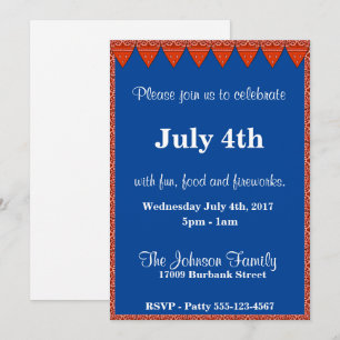 Red Bandana Invitation Sjabloon Kaart
