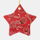 Red Bandana Keramisch Ornament (Voorkant)