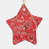 Red Bandana Keramisch Ornament (Links)
