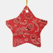Red Bandana Keramisch Ornament (Achterkant)