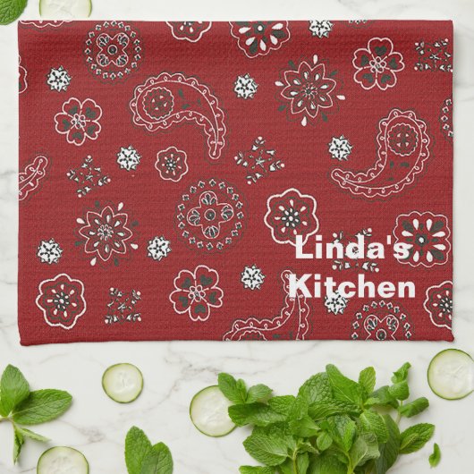 Red Bandana Kitchen Towel Theedoek (Gevouwen)