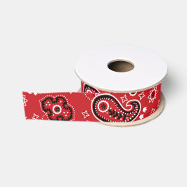 Red Bandana Modern Cowboy Westerne Rodeo buiten Grosgrain Lint