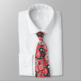 Red Bandana Paisley Elegant Land Western Stropdas