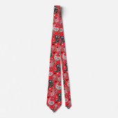 Red Bandana Paisley Elegant Land Western Stropdas (Voorkant)