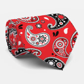 Red Bandana Paisley Elegant Land Western Stropdas (Opgerold)