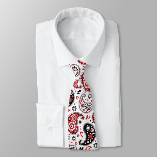 Red Bandana Paisley Land Westerne kerst Stropdas (Gebonden)