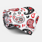 Red Bandana Paisley Land Westerne kerst Stropdas (Opgerold)