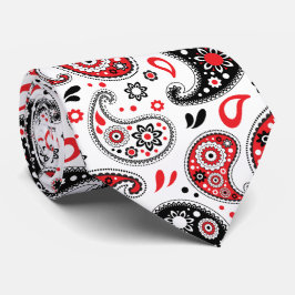Red Bandana Paisley Land Westerne kerst Stropdas