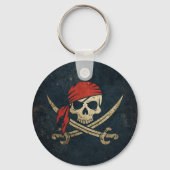 Red-Bandana Pirate Flag Sleutelhanger (Voorkant)
