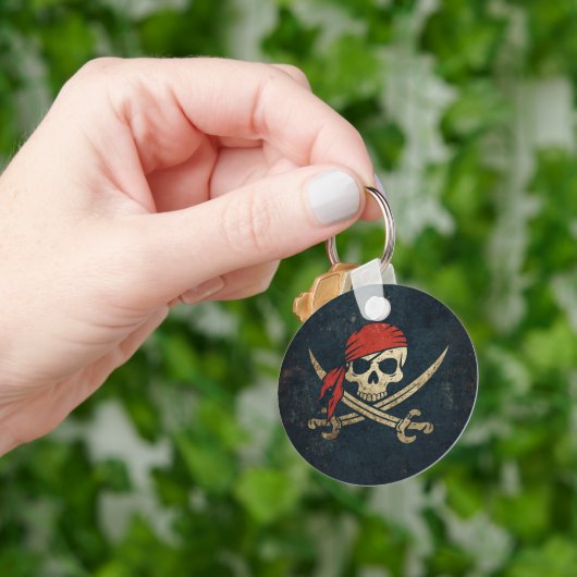 Red-Bandana Pirate Flag Sleutelhanger (Hand)