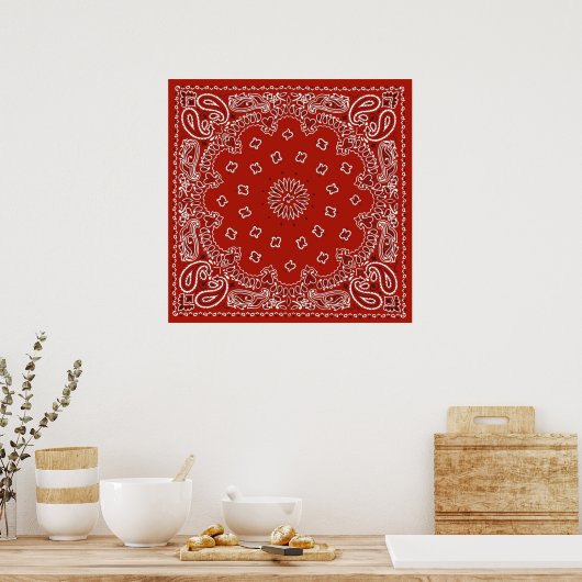 Red Bandana Poster (Keuken)