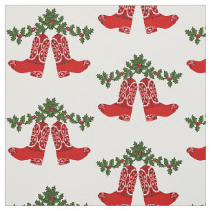 Red Bandana print cowboyBoots met Garland Fabric Stof