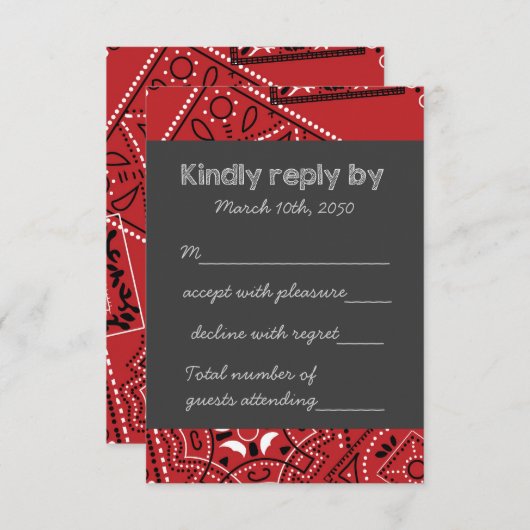 Red Bandana RSVP (Voorkant / Achterkant)