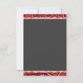 Red Bandana Rustic Chalkboard Country Wedding RSVP Kaartje (Achterkant)