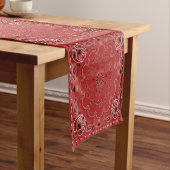 Red Bandana Short Table Runner Korte Tafelloper (Voorbeeld)