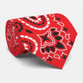 Red Bandana Stropdas (Opgerold)