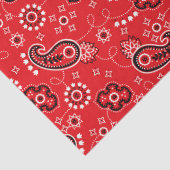 Red Bandana Two Tone Yellow White Rustin Modern Tissuepapier (Detail)