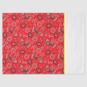 Red Bandana Two Tone Yellow White Rustin Modern Tissuepapier (Voorkant)