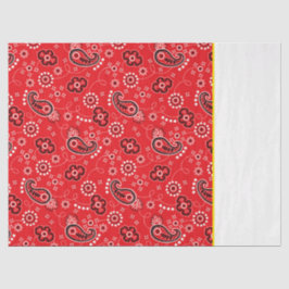 Red Bandana Two Tone Yellow White Rustin Modern Tissuepapier