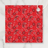 Red Bandana Western Cowboy Boot Spurs AGE Plezier Bedankjes Labels (Achterkant)