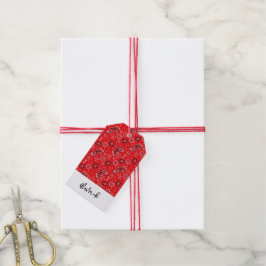 Red Bandana Western Cowboy NAAM Plezier Cadeaulabel