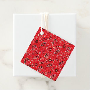 Red Bandana Western Cowboy Ranch Adventure Fun Bedankjes Labels