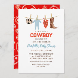 Red Bandana Westerne Cowboy Birthday Kaart