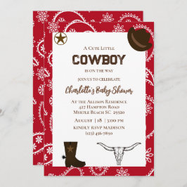 Red Bandana Westerne Cowboy Birthday Kaart