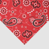 Red Bandana Westerne Cowboy plezier Tissuepapier (Detail)