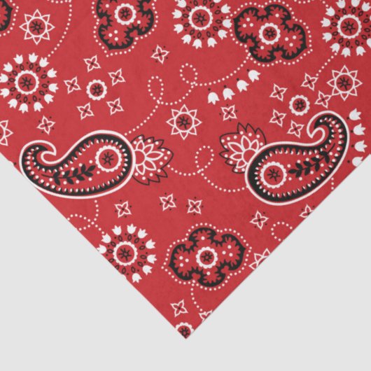 Red Bandana Westerne Cowboy plezier Tissuepapier (Detail)
