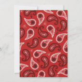 Red Bandanna Boys Bash Birthday Party Kaart (Achterkant)