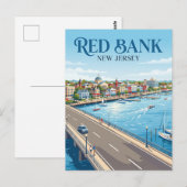 Red Bank New Jersey Briefkaart (Voorkant / Achterkant)