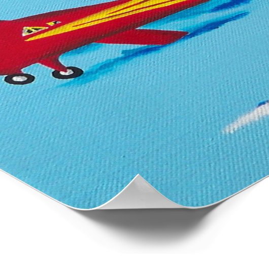 Red Banner Plane Poster (Hoek)