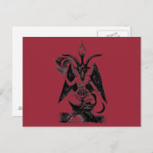 RED BAPHOMET-BRIEFKAART BRIEFKAART (Voorkant / Achterkant)